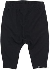 img 2 attached to 👶 HonestBaby Organic Cotton Cuff-Less Harem Pants Multi-Pack for Babies