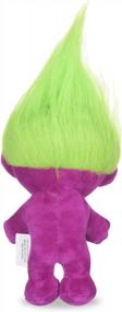 img 2 attached to DreamWorks Trolls 9-дюймовая плюшевая игрушка для собак с пищалкой: мягкая, средняя и скрипучая игрушка для собак с зелеными волосами и фиолетовым телом!
