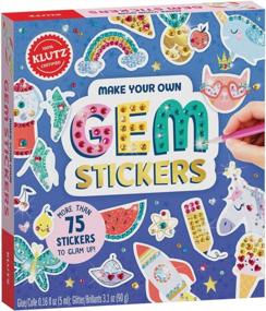 img 4 attached to Create Sparkling Gem Stickers With The Klutz Make Your Own Craft Kit!