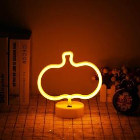 img 2 attached to Страшное Хэллоуинское украшение: белый призрачный светильник LED-неон для детской комнаты и вечеринок