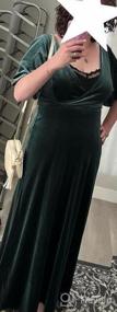 img 6 attached to Women'S Retro V-Neck Wrap Velvet Maxi Dress Long Formal Evening Gown 0861