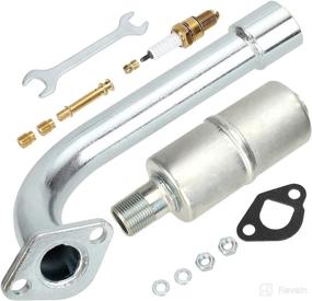 img 4 attached to 🔧 Exhaust Pipe Muffler Jet Kit Upgrade for Non Hemi Predator 212cc 196cc 6.5Hp GX160 GX200 KT196 CK196 Hammerheat 80t Manco Go Kart Small Engine Trailmaster MB200 Mini Bike Performance Parts by GREHUA