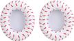 baseball-white beats ear pads for studio 2.0 wired/wireless/studio 3.0 logo