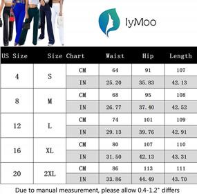 img 2 attached to Comfortable And Chic: IyMoo Women'S Stretchy Wide Leg Dress Pants For Work And Casual Wear