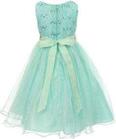 img 3 attached to 💃 Sleeveless Sparkling Sequined Bodice Rhinestones Girls' Dresses