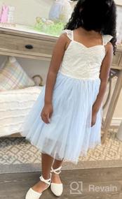 img 8 attached to Платье Flofallzique для маленьких девочек на лето: цветочный 🌸 фатин для свадьбы, дня рождения, чаепития и тюту.