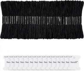img 4 attached to Get Crafting With Peirich 36 Black Stranded Cross Stitch Floss: Perfect For DIY Bracelets And Embroidery Projects