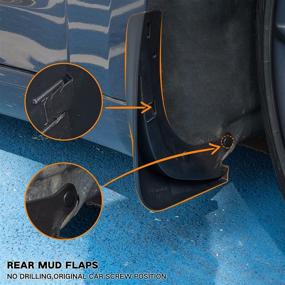 img 2 attached to 🚗 Tesla Model 3 Mud Flaps 2016-2022 | Splash Guards Fender | No Drill Hole | Gift Boxed Accessories (Set of 4)