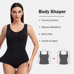 img 3 attached to Transform Your Figure: JOYSHAPER Bodysuit For Women With Tummy Control And Built-In Bra - Colombian Fajas Shapewear For BBL Body Shaping