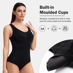 img 1 attached to Transform Your Figure: JOYSHAPER Bodysuit For Women With Tummy Control And Built-In Bra - Colombian Fajas Shapewear For BBL Body Shaping