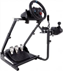 img 4 attached to Experience Realistic Racing Thrills With Marada G920 Steering Wheel Stand - Compatible With Logitech G25, G27, G29, Thrustmaster T300RS, And T500RS