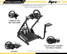 img 2 attached to Experience Realistic Racing Thrills With Marada G920 Steering Wheel Stand - Compatible With Logitech G25, G27, G29, Thrustmaster T300RS, And T500RS