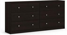 img 4 attached to Tvilum Coffee-Colored Double Dresser With 6 Drawers