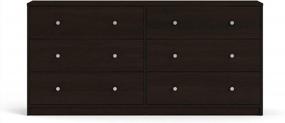 img 1 attached to Tvilum Coffee-Colored Double Dresser With 6 Drawers