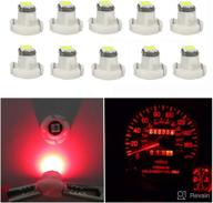 🚘 high-quality wljh 10x red t3 neo wedge led car instrument cluster bulbs - ultimate replacement for dashboard gauge, hvac controls, and interior lighting логотип