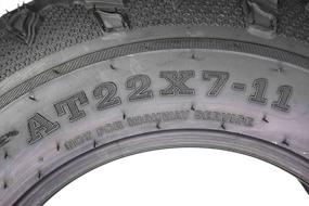 img 3 attached to MASSFX Grinder Series ATV Dual Compound Tread Mud Sand Snow And Rock Tires (Single 22X7-11)