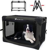 🐶 gjease collapsible soft dog crate: portable folding with strong steel frame - 20"/26"/32" sizes for indoor/outdoor/camping/traveling логотип