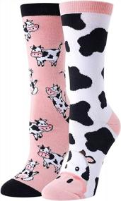img 3 attached to Inject Some Fun And Cute Animal Vibes Into Your Wardrobe: HappyPop'S Novelty Llama, Cow, Sloth, And Bee Socks For Women And Girls Perfect For Animal Lovers