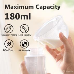 img 3 attached to 🤱 Wearable Hands-Free Electric Breast Pump - Rechargeable, Low Noise, LCD Display, Memory, Painless, Massage and Pumping Modes, 2 Modes, 9 Suction Levels, 180 ml Capacity