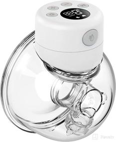 img 4 attached to 🤱 Wearable Hands-Free Electric Breast Pump - Rechargeable, Low Noise, LCD Display, Memory, Painless, Massage and Pumping Modes, 2 Modes, 9 Suction Levels, 180 ml Capacity