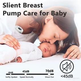 img 2 attached to 🤱 Wearable Hands-Free Electric Breast Pump - Rechargeable, Low Noise, LCD Display, Memory, Painless, Massage and Pumping Modes, 2 Modes, 9 Suction Levels, 180 ml Capacity