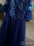 img 1 attached to Enchanting Princess Embroidered Masquerade Birthday 👸 Floral Blue Girls' Clothing: Royalty-Inspired Style and Elegance review by Natalie Adams
