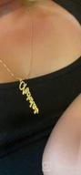 картинка 1 прикреплена к отзыву Personalize Your Style With Shinelady'S Custom Name Necklace: 18K Gold Plated With Birthstone & Heart Detail - Gift For Women от Corey Katchem