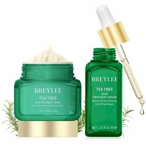 img 4 attached to Say Goodbye To Acne With Our Complete Skin Care Set - Tea Tree Serum And Cream For Sensitive, Prone Face With Niacinamide Moisturizer And Anti-Aging Benefits