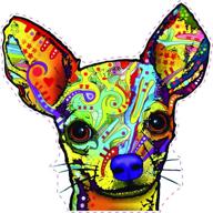 🐶 dean russo chihuahua car stickers 2 pack - premium vinyl decals for windows, bumpers, laptops, crafts - outdoor rated логотип