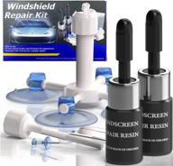 🔧 uniioon windshield glass crack repair kit | fix chips, cracks, bulls-eye, star-shaped & half-moon cracks | glass repair fluid - includes 2 bottles логотип