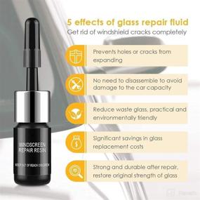 img 1 attached to 🔧 UNIIOON Windshield Glass Crack Repair Kit | Fix Chips, Cracks, Bulls-Eye, Star-Shaped & Half-Moon Cracks | Glass Repair Fluid - Includes 2 Bottles