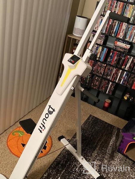 img 1 attached to 🧗 Doufit Vertical Climber Exercise Machine: Full Body Workout at Home with LCD Monitor review by Richard Eledge