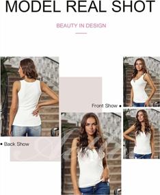 img 2 attached to Summer Tank Tops For Women: Button Up Henley Sleeveless Shirts With Low Cut, Tight Fit – Casual Style By Actloe