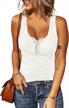 summer tank tops for women: button up henley sleeveless shirts with low cut, tight fit – casual style by actloe logo