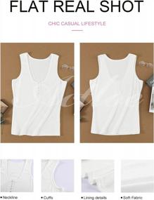 img 1 attached to Summer Tank Tops For Women: Button Up Henley Sleeveless Shirts With Low Cut, Tight Fit – Casual Style By Actloe