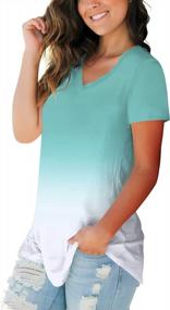 img 1 attached to Trendy Tie-Dye: Get Your Hands On Liher Women'S V-Neck Short Sleeve Summer Tops!