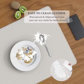 img 1 attached to 🖥️ YSAGi Eco Cork Leather Desk Pad: Ultra Thin, Waterproof & Large PU Leather Mouse Pad for Office/Home (23.6" x 13.7", Cork+Grey)