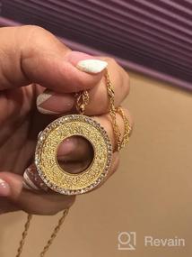 img 5 attached to Gold Allah Arabic Ayatul Kursi Necklace Islamic Jewelry Gifts For Women Men Ramadan Eid Qitian Muslim Pendant
