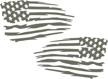 ur impressions gry mirrored tattered american flag 2-pack decal vinyl sticker graphics for cars trucks suv vans walls windows laptop logo