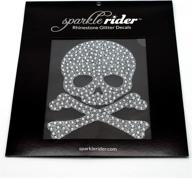 💀 rhinestone skull decal stickers - waterproof bling decor for motorcycle helmet, car window, wall - women's girly accessory gift логотип