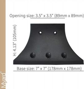 img 2 attached to Myard PNP114040 4X4 Post Base Cover Skirt Flange With Screws For Deck Porch Handrail Railing Support Trim Anchor (Qty 1, Black)