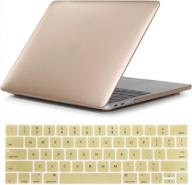 se7enline совместим с корпусом macbook pro a1706/a1989/a2159/a2289/m1/m2 a2338/a2251 2022/2021/2020/2019/2018/2017/2016 жесткий чехол для ноутбука mac pro 13 дюймов с сенсорной панелью и набором чехлов для клавиатуры, золотой логотип