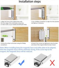 img 1 attached to 6 Pack 10KG Onarway Magnetic Door Catch - 20 Lbs Pull Strong Magnet Cabinet Latches For Bathroom Kitchen Sliding Doors & Windows Cupboard