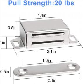img 2 attached to 6 Pack 10KG Onarway Magnetic Door Catch - 20 Lbs Pull Strong Magnet Cabinet Latches For Bathroom Kitchen Sliding Doors & Windows Cupboard