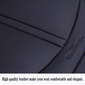 img 3 attached to Breathable Black PU Leather Non-Slip Car Seat Protector - Universal Fit (1 Seat) By KINGLETING
