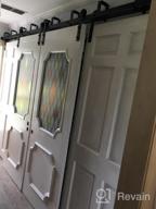 img 1 attached to Upgrade Your Space With ZEKOO'S 10Ft Double Bypass Barn Door Hardware Kit For Four Wooden Doors In Black Finish review by Aaron Gonzales