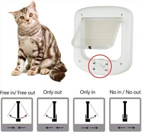 img 2 attached to Дверца Pawesome PAWISE для кошек и собак с 4-сторонним замком для внутреннего и наружного использования