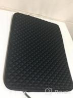 картинка 1 прикреплена к отзыву 💼 Evecase Diamond Foam Neoprene Sleeve Bag for 12.9-14 Inch Laptop/Tablet, Splash & Shock Resistant - Black от Gunaraj Varga