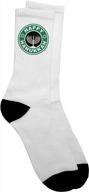 get festive with tooloud's happy hanukkah latte crew socks - perfect for adults! logo