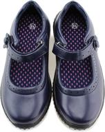 👧 jabasic girls school uniform shoes: stylish flats for girls' school uniforms logo